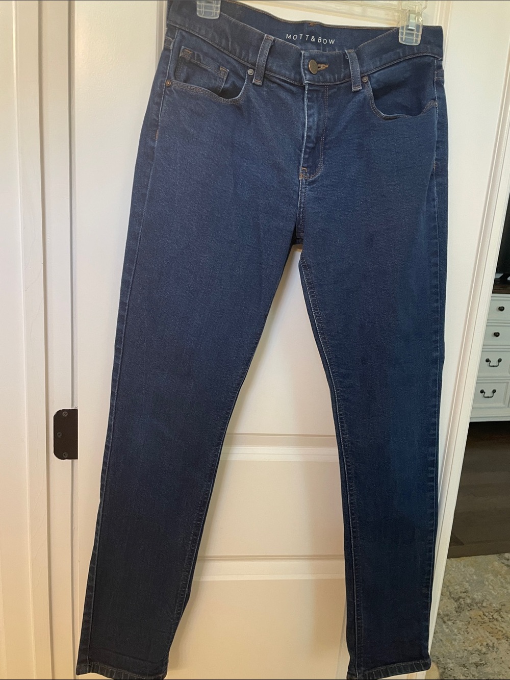Mott & Bow Women's Boyfriend Jeans in Dark Blue